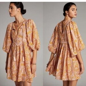 Anthropologie Agathe Lace boho Mini Dress size S